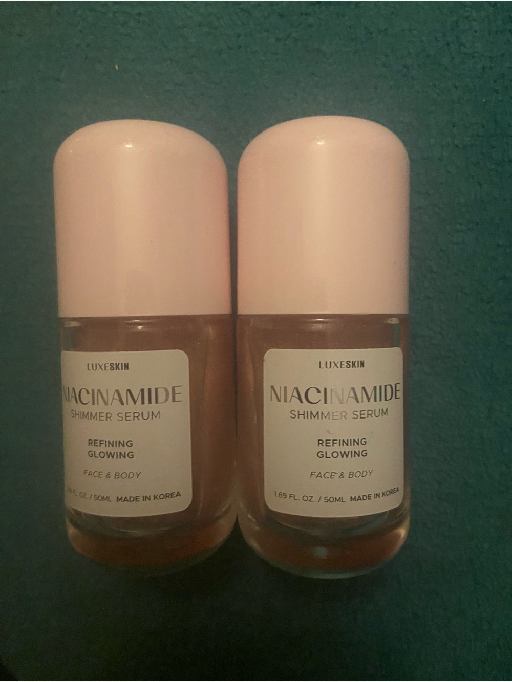 Luxe Skin Niacinamide Shimmer Serum Refining Glowing  Face & Body 2 pk